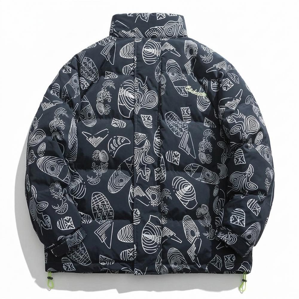 Allsaints Leather - Raken | Patterned Padded Jacket Unisex