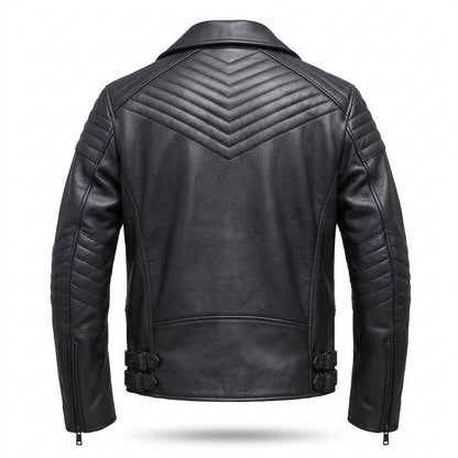 Allsaints Leather - Mamel | Quilted Asymmetrical Leather Jacket Men