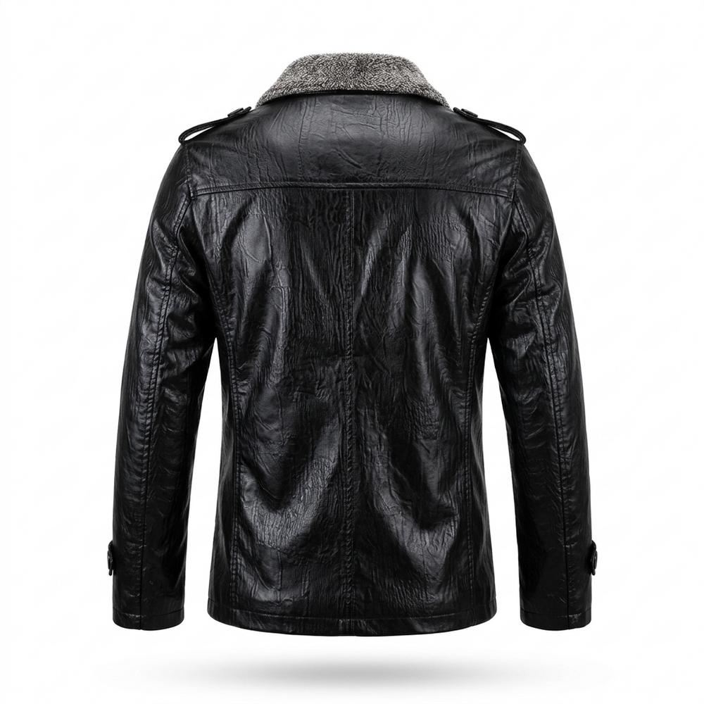 Allsaints Leather - Yepan | Fleece-Lined Textured Leather Jacket Men