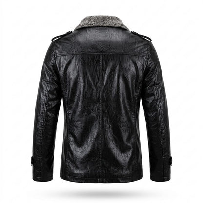 Allsaints Leather - Yepan | Fleece-Lined Textured Leather Jacket Men
