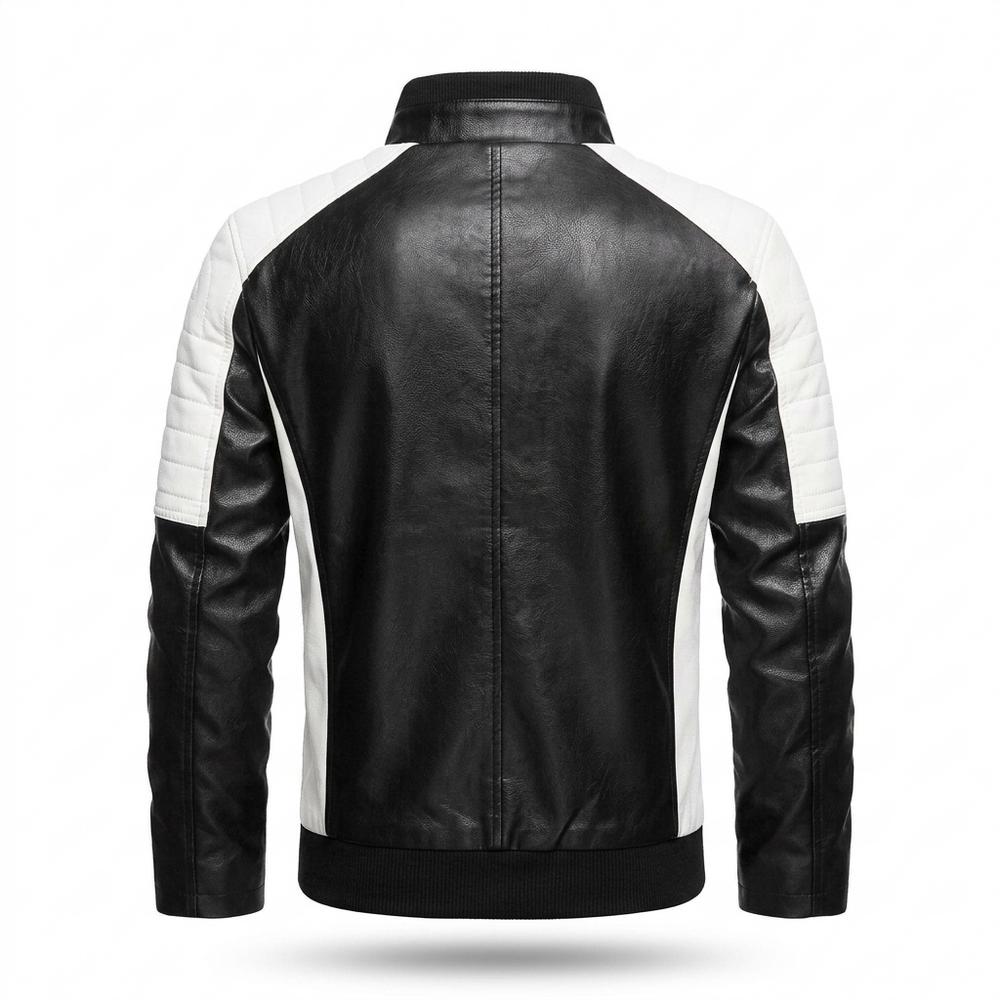 Allsaints Leather - Revek | Quilted Two-Tone Leather Jacket Men