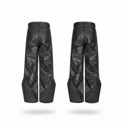 Allsaints Leather - Yegik | Structured Wide-Leg Pants Unisex