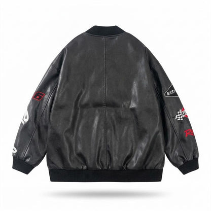 Allsaints Leather - Talev | Embroidered Oversized Jacket Unisex