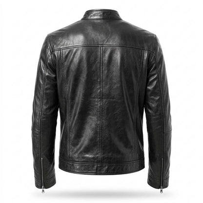 Allsaints Leather - Maver | Zippered Stand-Collar Leather Jacket Men