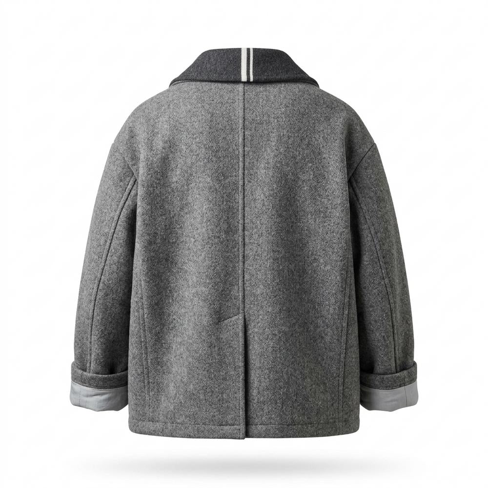 Allsaints Leather - Zaram | Double-Breasted Thickened Coat Men