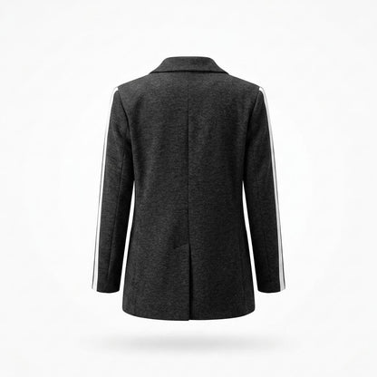 Allsaints Leather - Ladar | Heathered Striped-Sleeve Blazer Women