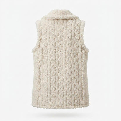 Allsaints Leather - Daram | Cable-Knit Button-Front Vest Women