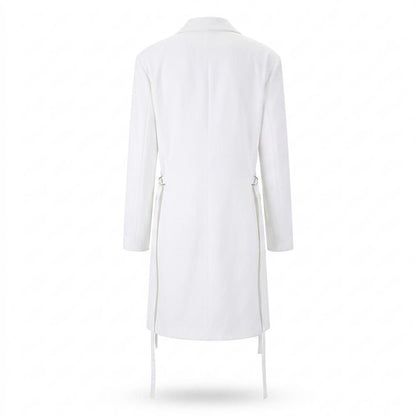 Allsaints Leather - Nirev | Single-Breasted Side-Slit Coat Unisex