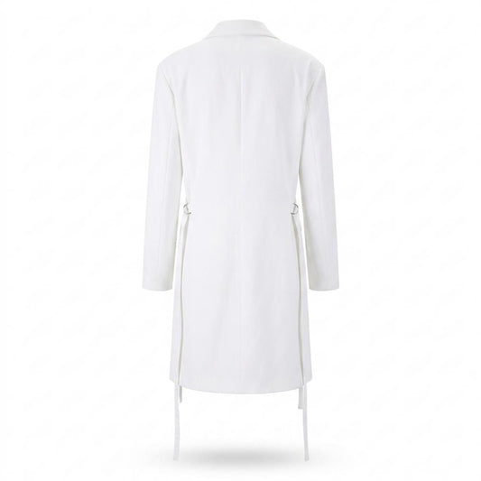 Allsaints Leather - Nirev | Single-Breasted Side-Slit Coat Unisex