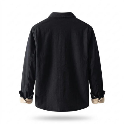 Allsaints Leather - Seram | Fleece-Lined Button-Up Shirt Men