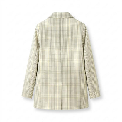 Allsaints Leather - Ralin | Double-Breasted Plaid Blazer Women