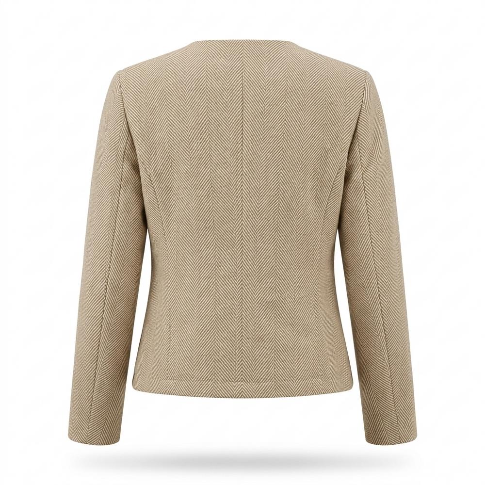 Allsaints Leather - Arlom | Collarless Herringbone Jacket Women