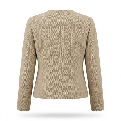 Allsaints Leather - Arlom | Collarless Herringbone Jacket Women