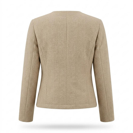 Allsaints Leather - Arlom | Collarless Herringbone Jacket Women
