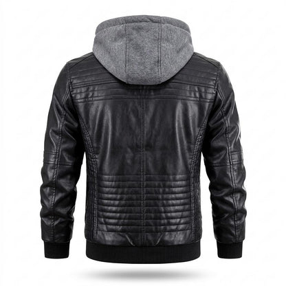 Allsaints Leather - Cogiv | Hooded Quilted Leather Jacket Men