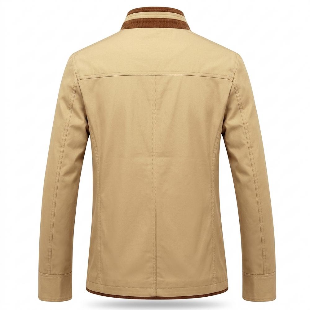 Allsaints Leather - Maron | Stand-Collar Button-Up Jacket Men
