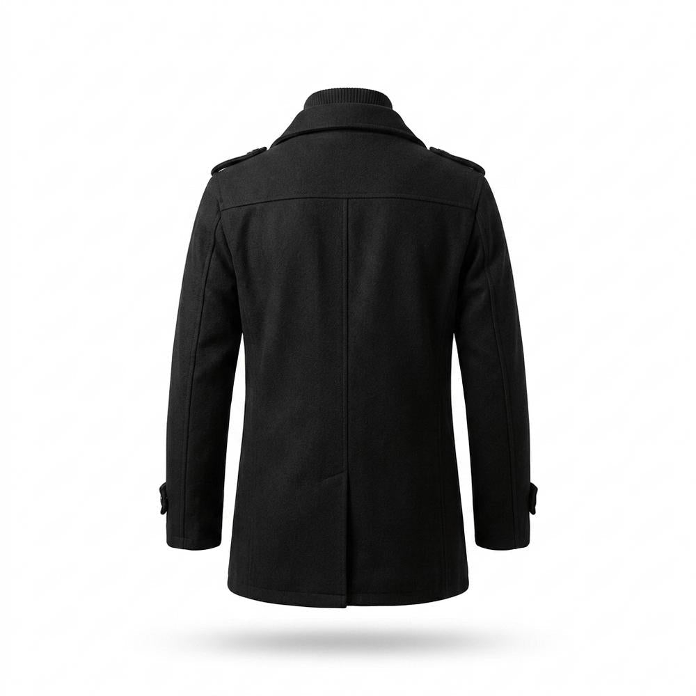 Allsaints Leather - Alrel | Double-Layered Wool-Blend Coat Men