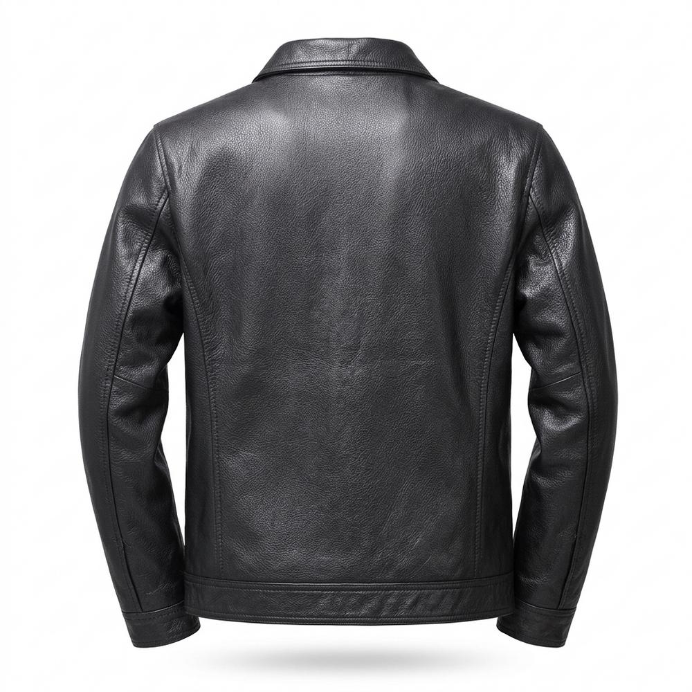 Allsaints Leather - Calom | Zippered Collared Leather Jacket Men