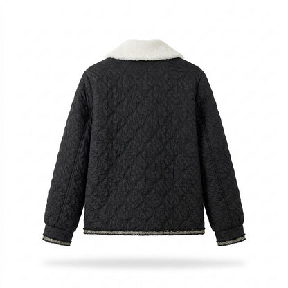 Allsaints Leather - Yomir | Quilted Contrast Collar Jacket Women