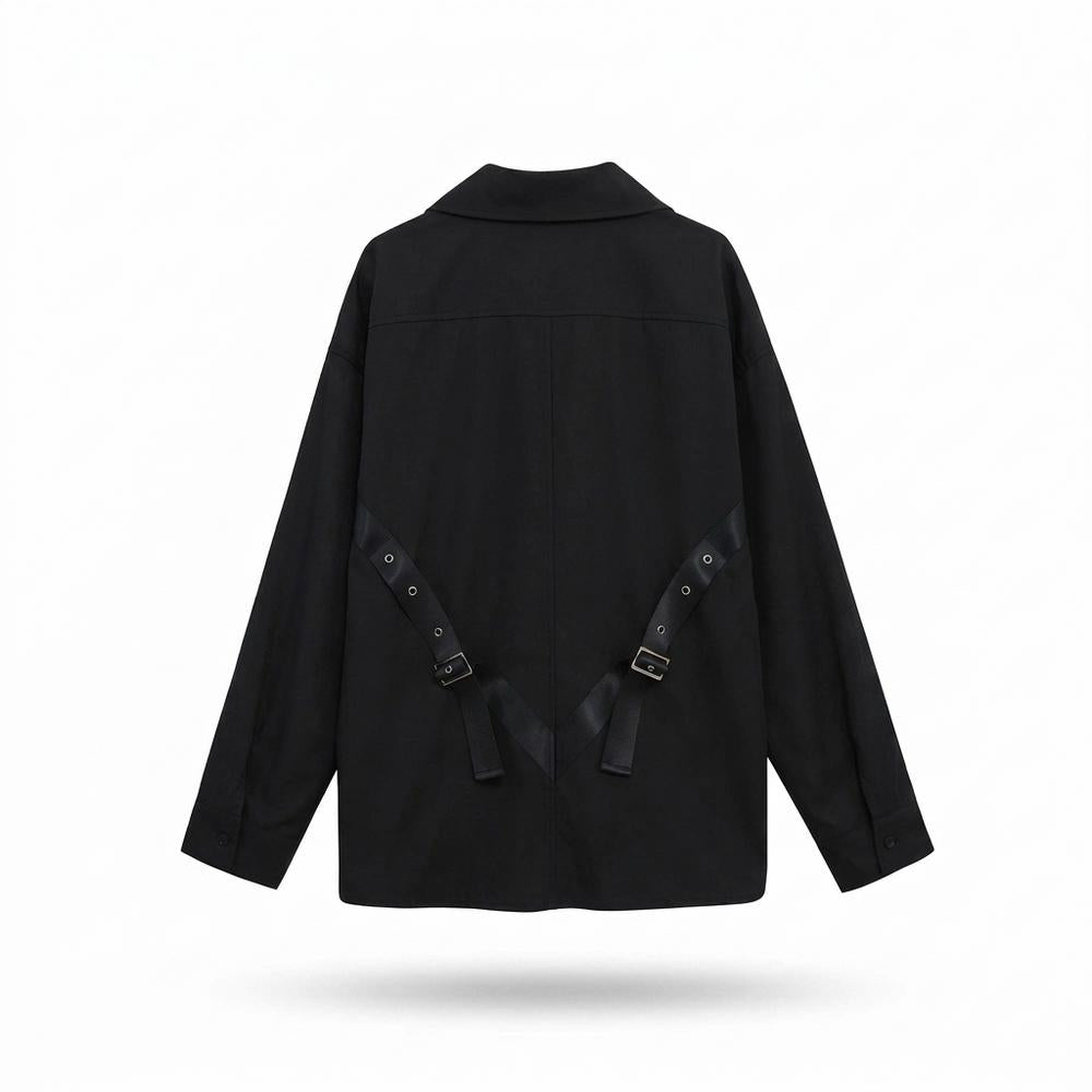 Allsaints Leather - Arrel | Embellished Buckled Shirt Unisex
