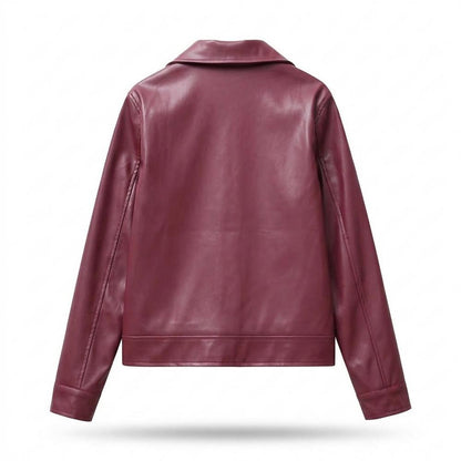 Allsaints Leather - Miren | Zip-Up Collared Leather Jacket Unisex