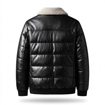 Allsaints Leather - Arsan | Quilted Shearling-Collar Leather Jacket Men