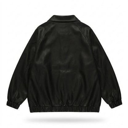 Allsaints Leather - Karam | Zip-Up Collared Leather Jacket Unisex