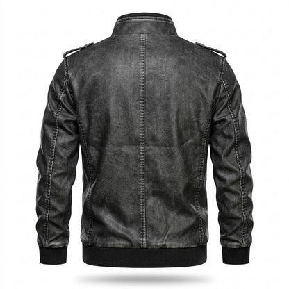 Allsaints Leather - Nunut | Washed Lined Leather Jacket Men