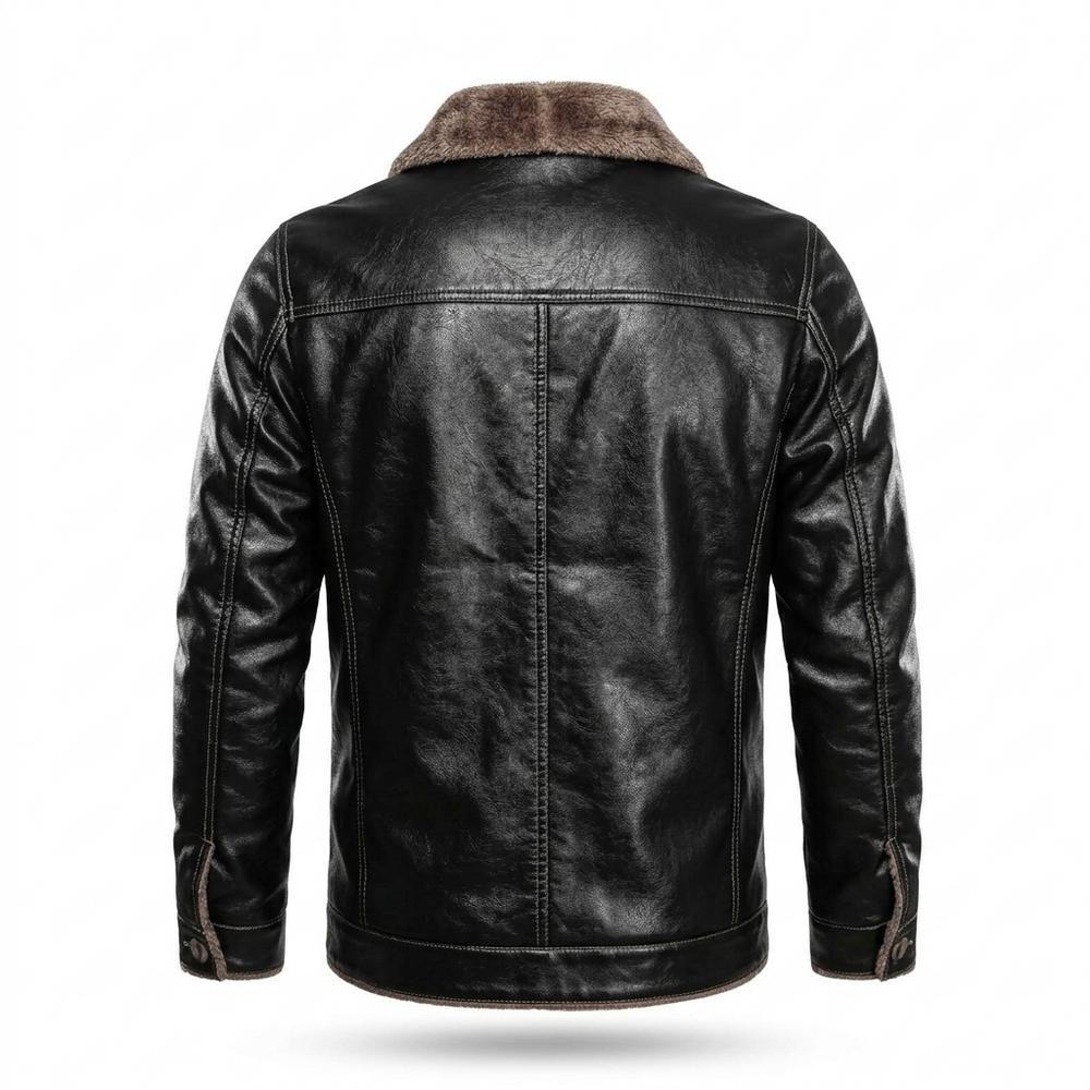 Allsaints Leather - Nilin | Sherpa-Lined Button-Front Leather Jacket Men
