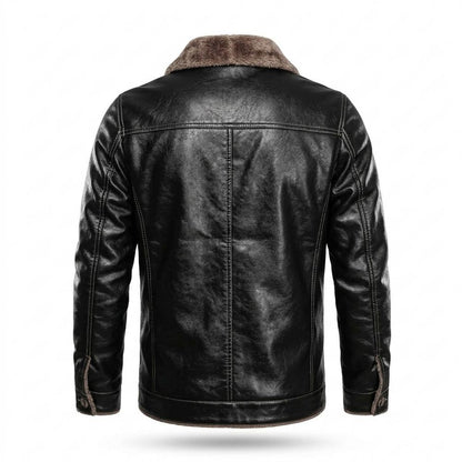 Allsaints Leather - Nilin | Sherpa-Lined Button-Front Leather Jacket Men