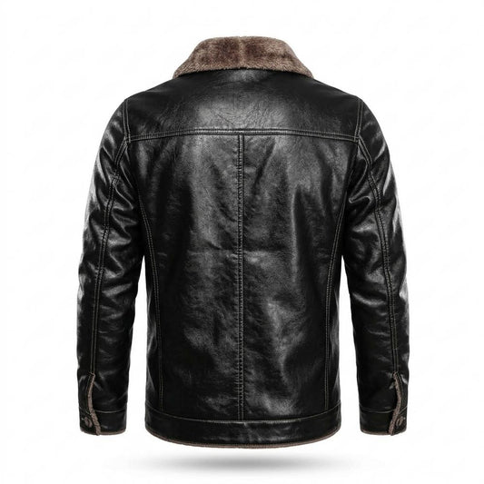 Allsaints Leather - Nilin | Sherpa-Lined Button-Front Leather Jacket Men