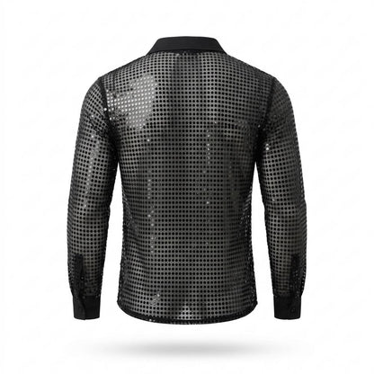 Allsaints Leather - Kamor | Sequin-Embellished Sheer Shirt Men