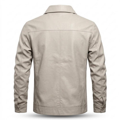 Allsaints Leather - Maven | Button-Front Collared Leather Jacket Men