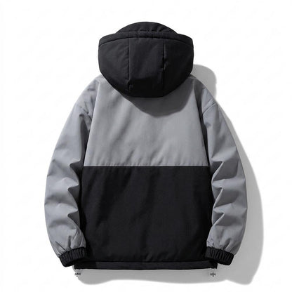 Allsaints Leather - Minor | Fleece-Lined Color-Block Jacket Men