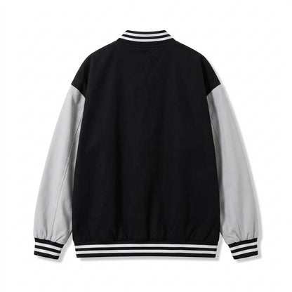 Allsaints Leather - Tasin | Two-Tone Contrast-Sleeve Jacket Unisex