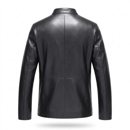 Allsaints Leather - Rihuk | Zip-Up Stand-Collar Leather Jacket Men
