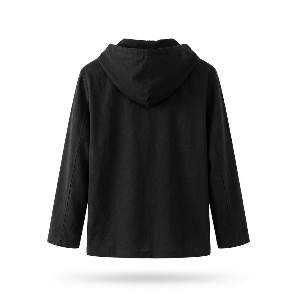 Allsaints Leather - Tilev | Hooded Linen Jacket Unisex