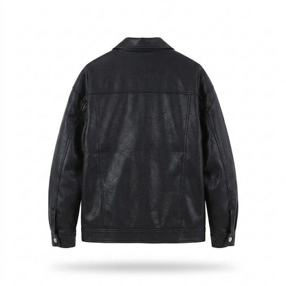 Allsaints Leather - Riren | Grained Boxy Leather Jacket Unisex