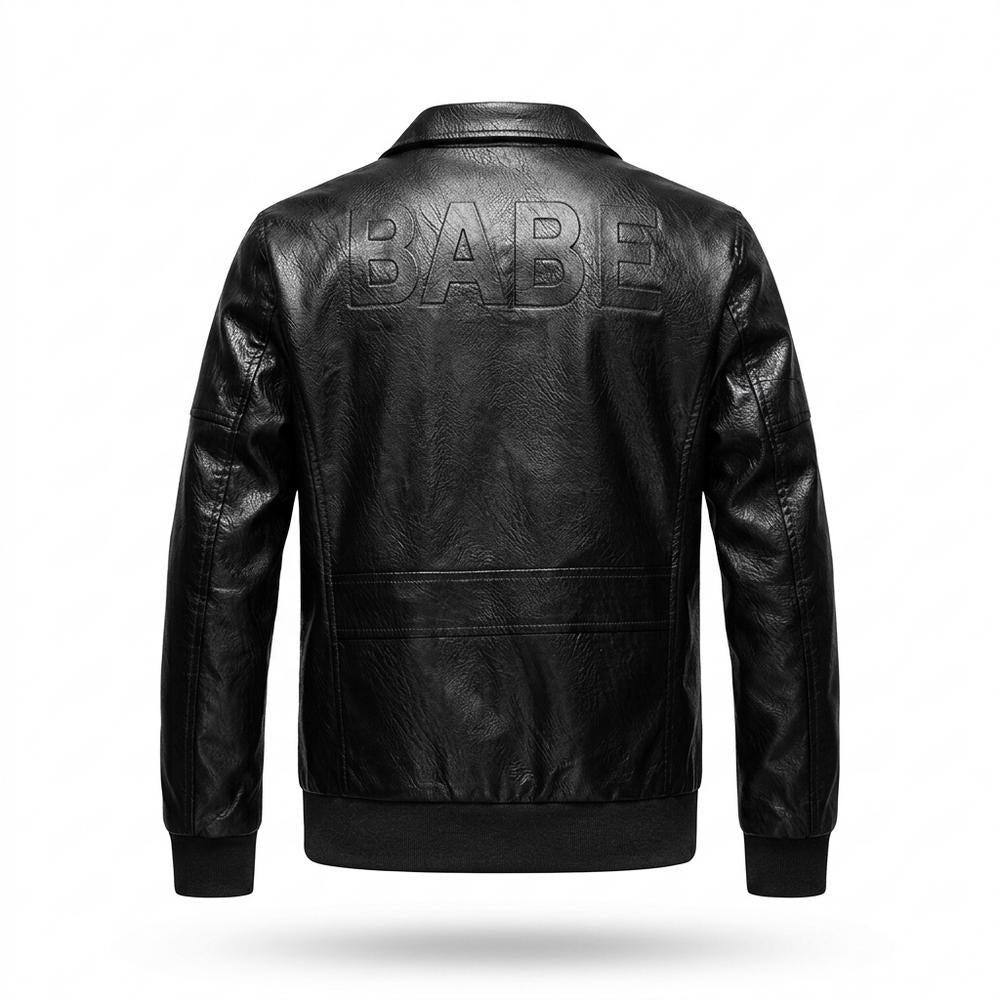 Allsaints Leather - Taziv | Embossed Zip-Up Leather Jacket Men