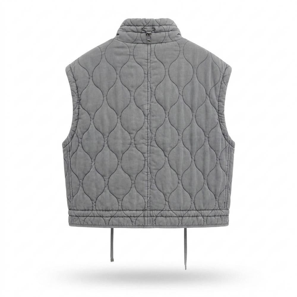 Allsaints Leather - Daded | Quilted Padded Vest Women
