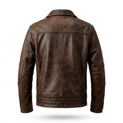 Allsaints Leather - Eobon | Grained Zip-Up Leather Jacket Men