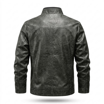 Allsaints Leather - Artir | Stand-Collar Multi-Pocket Leather Jacket Men
