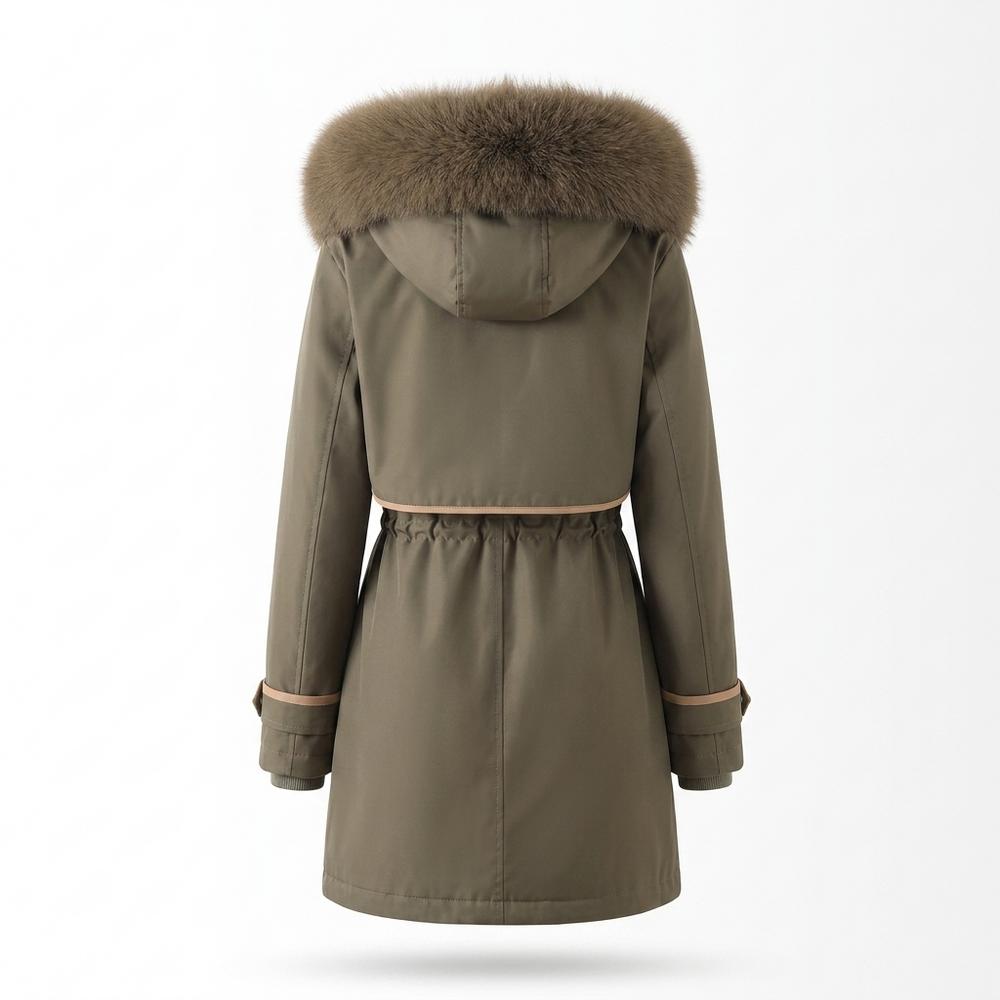 Allsaints Leather - Nenal | Fur-Trimmed Drawstring-Waist Coat Women