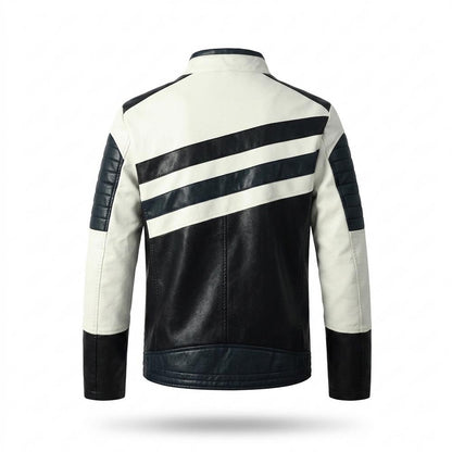 Allsaints Leather - Nezur | Color-Blocked Quilted Leather Jacket Men