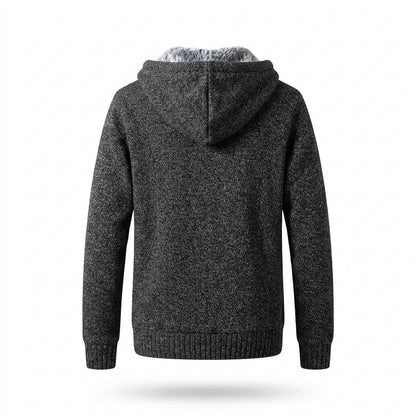 Allsaints Leather - Lamir | Fleece-Lined Knitted Hoodie Men