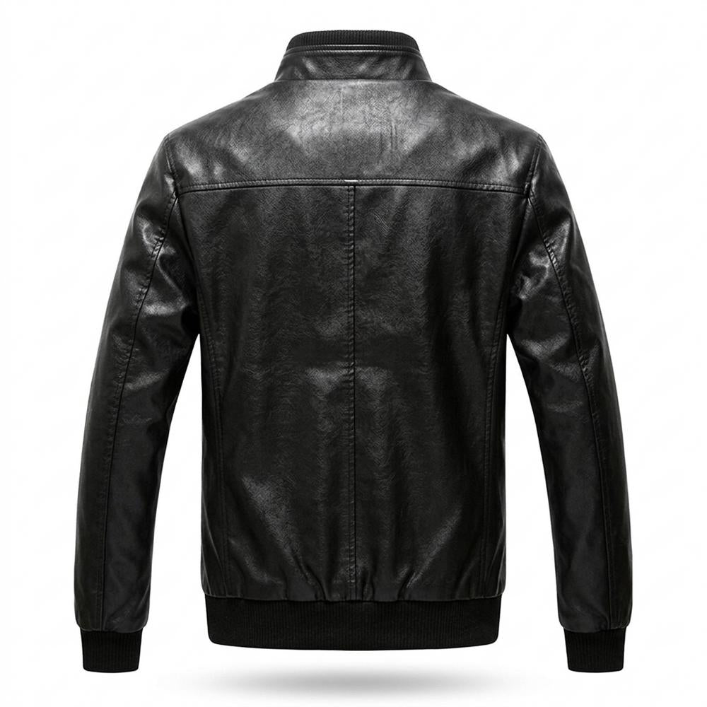 Allsaints Leather - Ladan | Zip-Up Stand-Collar Leather Jacket Men