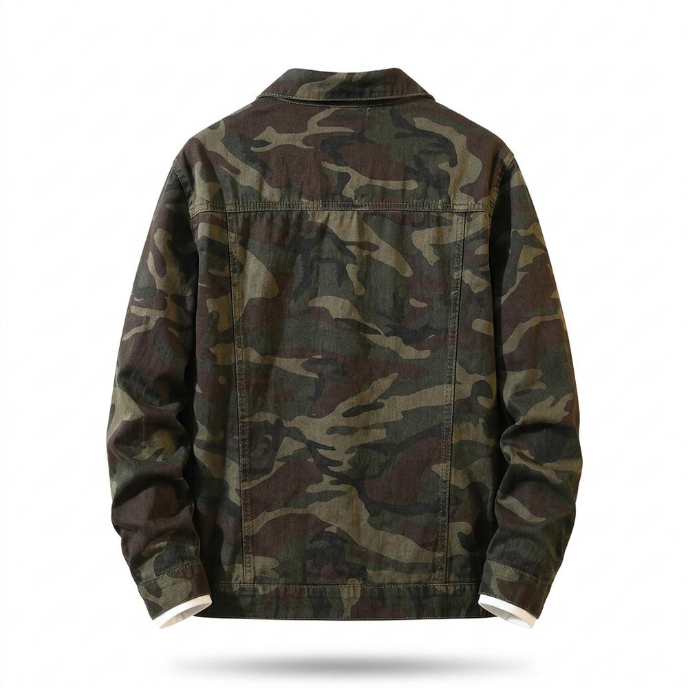 Allsaints Leather - Rihuv | Camouflage Button-Front Denim Jacket Men