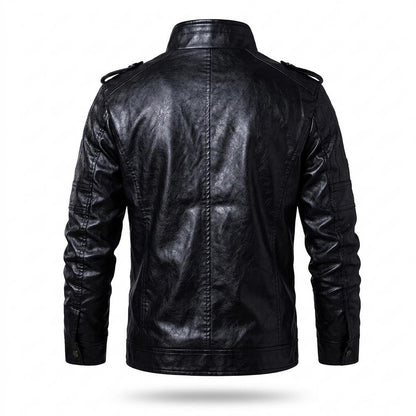 Allsaints Leather - Vulun | Lined Zippered Leather Jacket Men