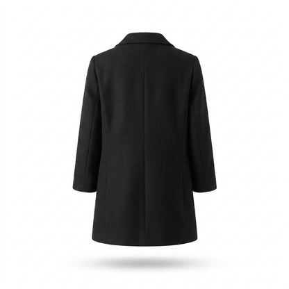 Allsaints Leather - Satir | Double-Breasted Notched Lapel Coat Women