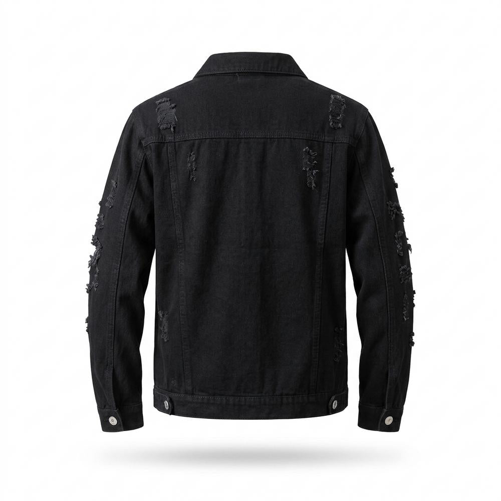 Allsaints Leather - Vibar | Distressed Button-Front Denim Jacket Men